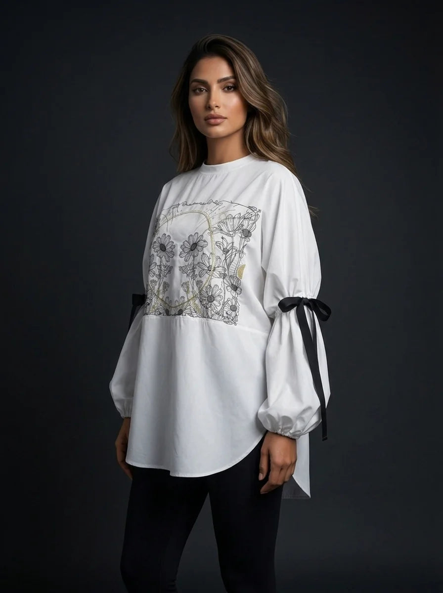 LUMA – Nuwair Embroidered Bloom (Pre-Order) Follow The Sun LUMA – Nuwair Embroidered Bloom (Pre-Order) T-Shirt Follow The Sun