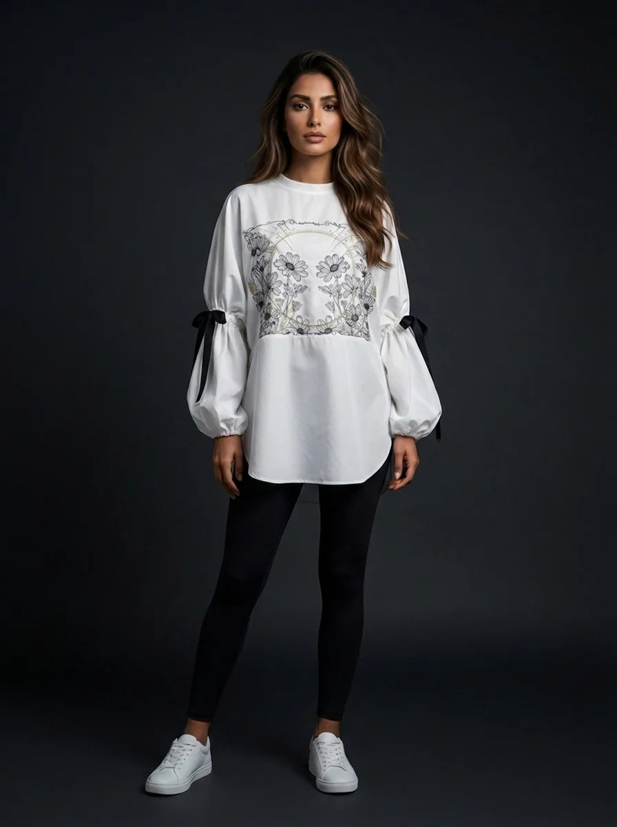 LUMA – Nuwair Embroidered Bloom (Pre-Order) Follow The Sun LUMA – Nuwair Embroidered Bloom (Pre-Order) T-Shirt Follow The Sun
