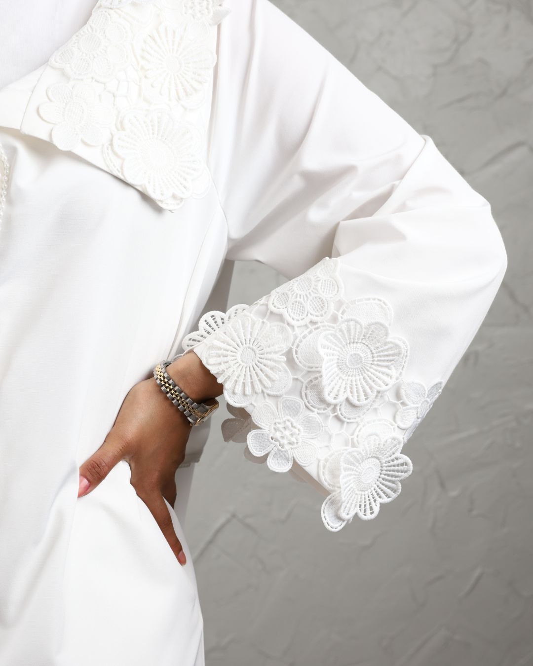 7 Floral Pearls Cape Jacket