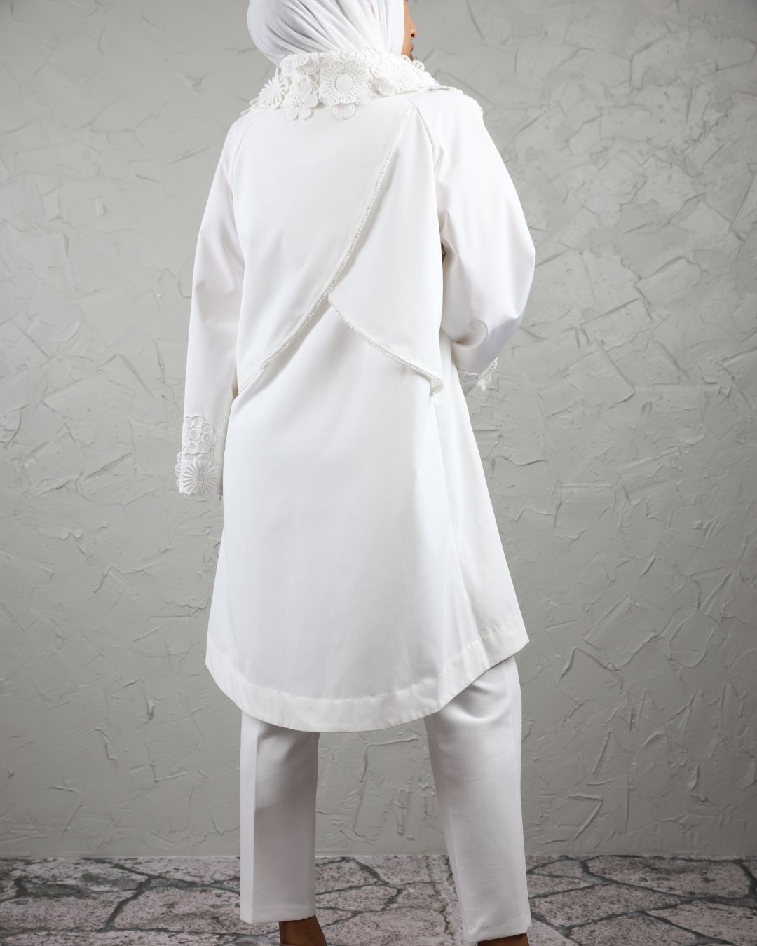 7 Floral Pearls Cape Jacket