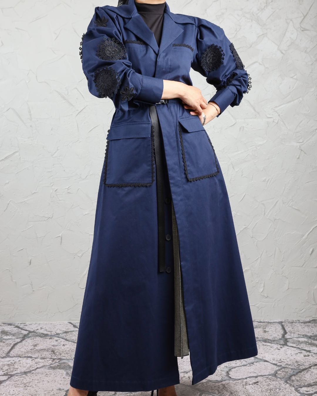 6 Navy Trench Coat