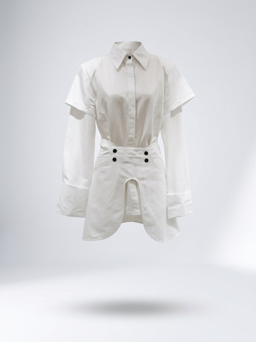 Élan Structured Shirt Dress with Belt Follow The Sun Élan Structured Shirt Dress with Belt  Follow The Sun